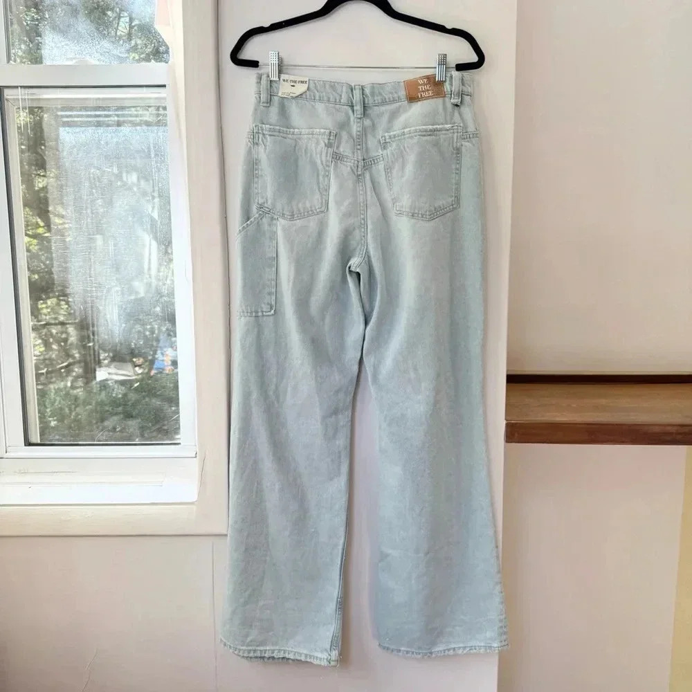 NWT Free People Tinsley Baggy High Rise Jeans Denim Wide Leg We The Free Ripper - Picture 8 of 14